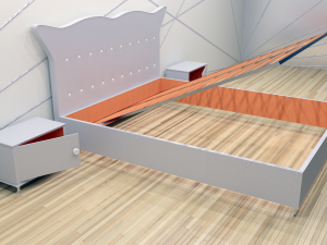 bedroom group lady Modello 3D