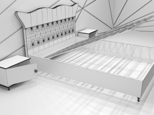 bedroom group lady Modello 3D