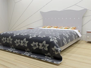 bedroom group lady 3D Model