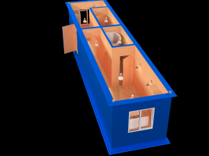 block container with interior 3D Model