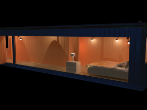 block container with interior 3D Model