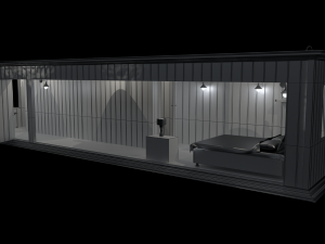 block container with interior 3D Model