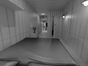 block container with interior 3D Model