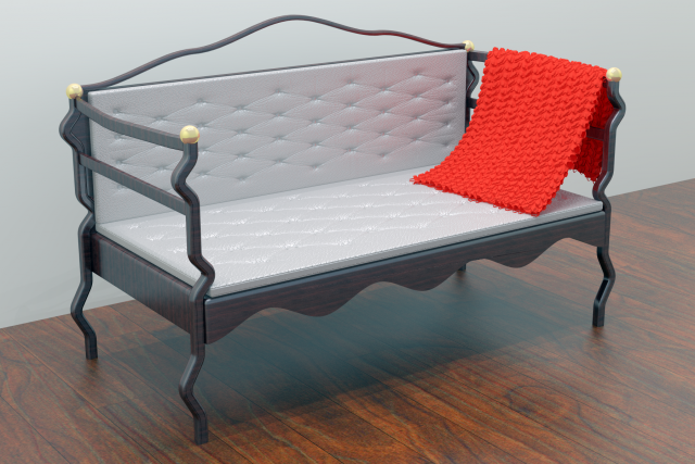 mini sofa in italian style Modelo 3D .c4d .max .obj .3ds .fbx .stl .blend 