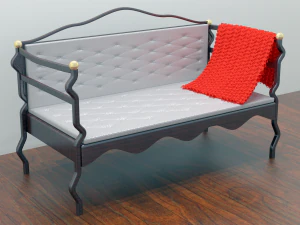 mini sofa in italian style 3D Model