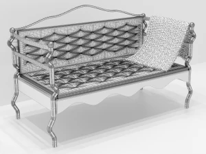 mini sofa in italian style 3D Model