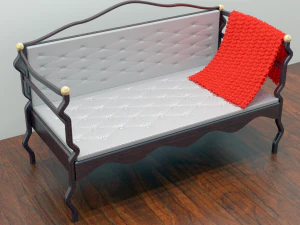 mini sofa in italian style 3D Model