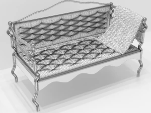 mini sofa in italian style 3D Model