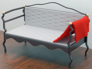 mini sofa in italian style 3D Model