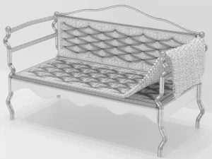 mini sofa in italian style 3D Model