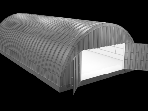 hangar - game ready pbr Model 3D