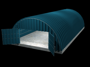 hangar - game ready pbr Model 3D
