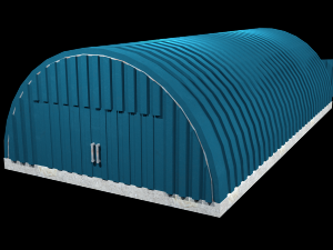 hangar - game ready pbr Model 3D