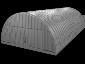 hangar - game ready pbr Model 3D