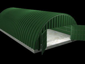 hangar - game ready pbr Model 3D