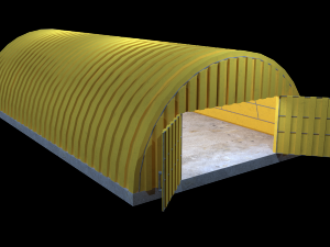 hangar - game ready pbr Model 3D