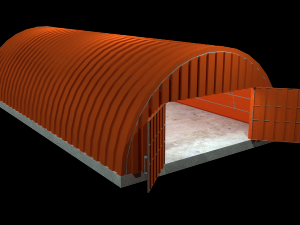 hangar - game ready pbr Model 3D