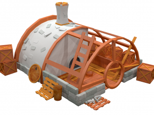 cartoon house 1 3D Model