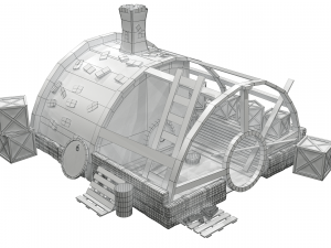 cartoon house 1 3D Model
