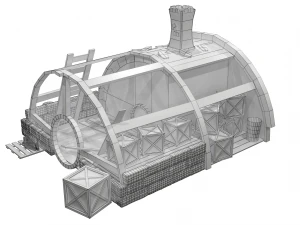 cartoon house 1 3D Model