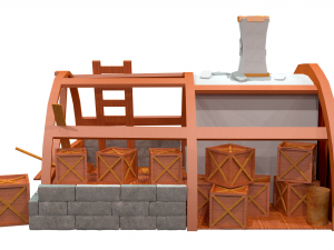 cartoon house 1 3D Model