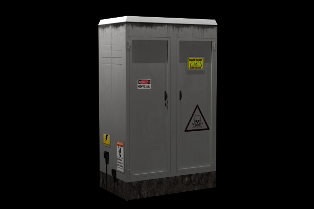 transformer box - game ready Modèle 3D .c4d .max .obj .3ds .fbx .stl .blend 