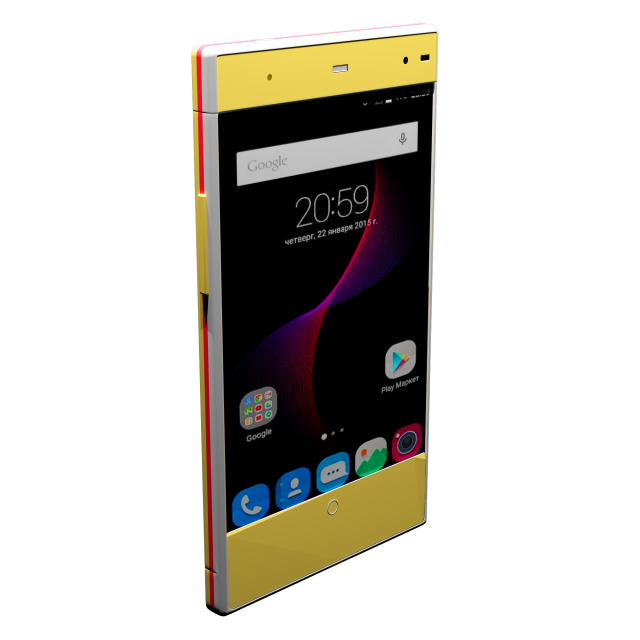zte blade v7 lite gold 3D Model .c4d .max .obj .3ds .fbx .stl .blend 