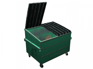 street furniture - dumpster 001 old 3D 모델