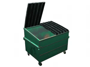 street furniture - dumpster 001 old 3D Model