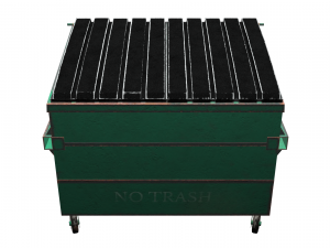 street furniture - dumpster 001 old 3D 모델