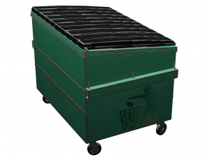 street furniture - dumpster 001 old 3D 모델