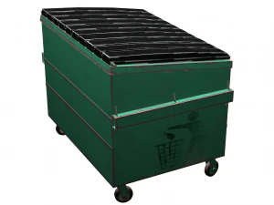 street furniture - dumpster 001 old 3D Model