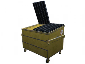 street furniture - dumpster 001 old 3D Model