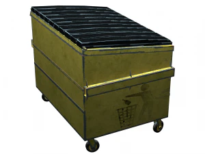 street furniture - dumpster 001 old 3D Model