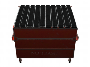 street furniture - dumpster 001 old 3D 모델