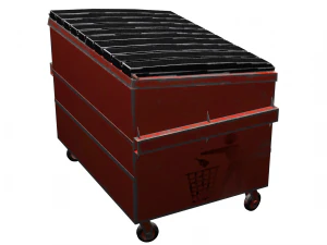 street furniture - dumpster 001 old 3D Model