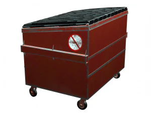 street furniture - dumpster 001 old 3D Model