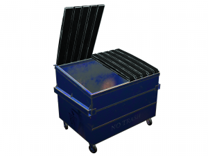 street furniture - dumpster 001 old 3D 모델