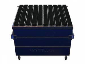 street furniture - dumpster 001 old 3D 모델
