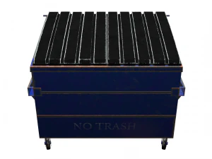 street furniture - dumpster 001 old 3D Model