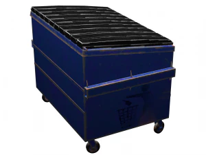 street furniture - dumpster 001 old 3D Model