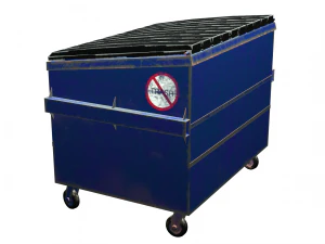 street furniture - dumpster 001 old 3D Model
