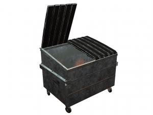 street furniture - dumpster 001 old 3D 모델