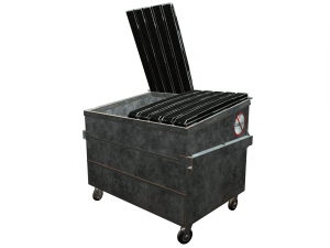 street furniture - dumpster 001 old 3D 모델