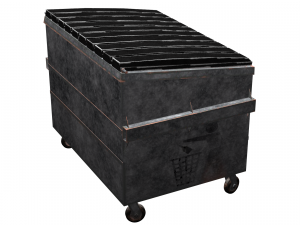 street furniture - dumpster 001 old 3D 모델