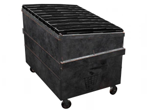 street furniture - dumpster 001 old 3D Model