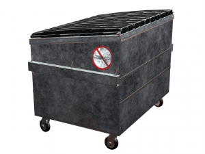 street furniture - dumpster 001 old 3D 모델