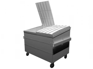 street furniture - dumpster 001 old 3D Model