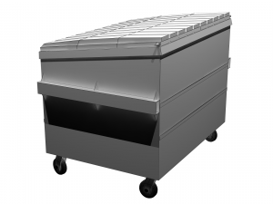 street furniture - dumpster 001 old 3D 모델