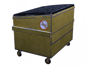 street furniture - dumpster 001 old 3D 모델